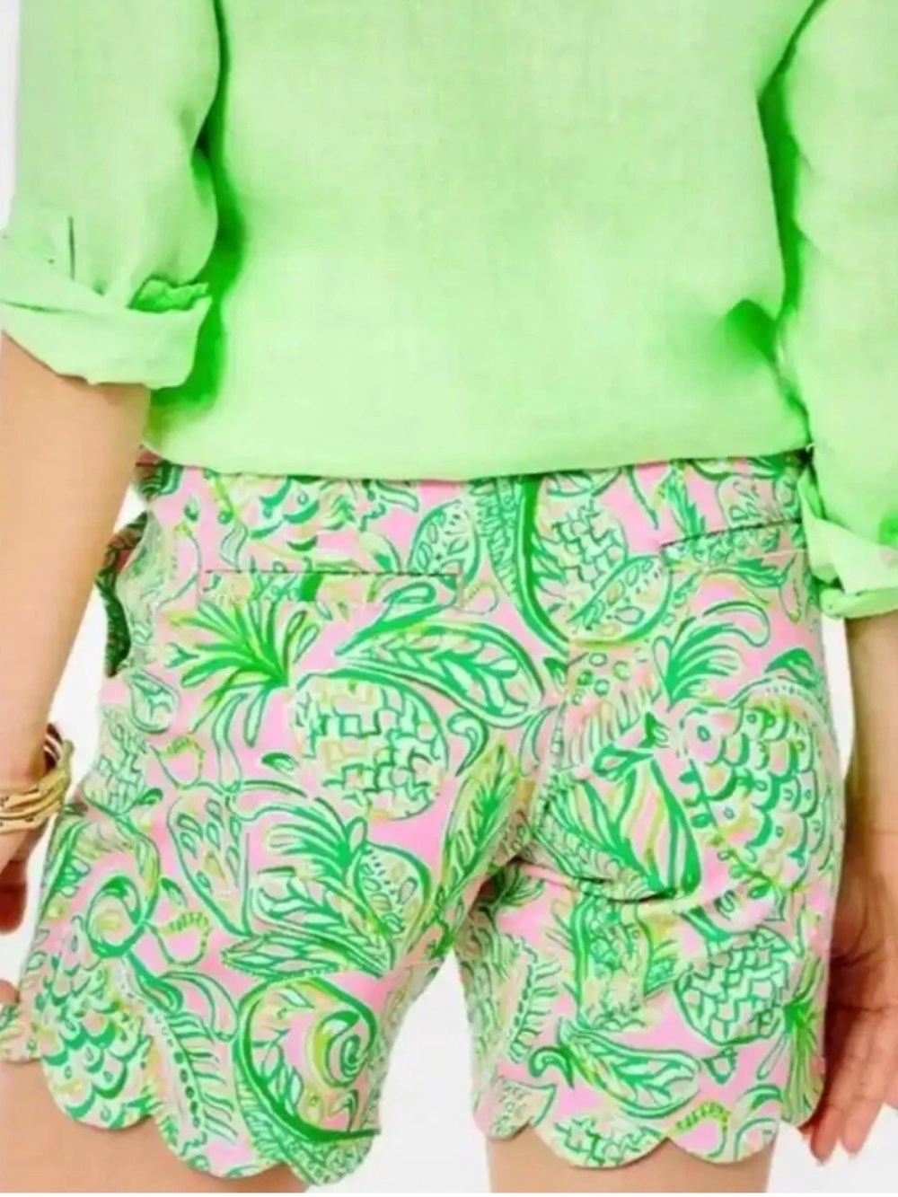 NEW LILLY PULITZER darci knit golf shorts in fins and flippers 16 Inseam 7” - Picture 6 of 7